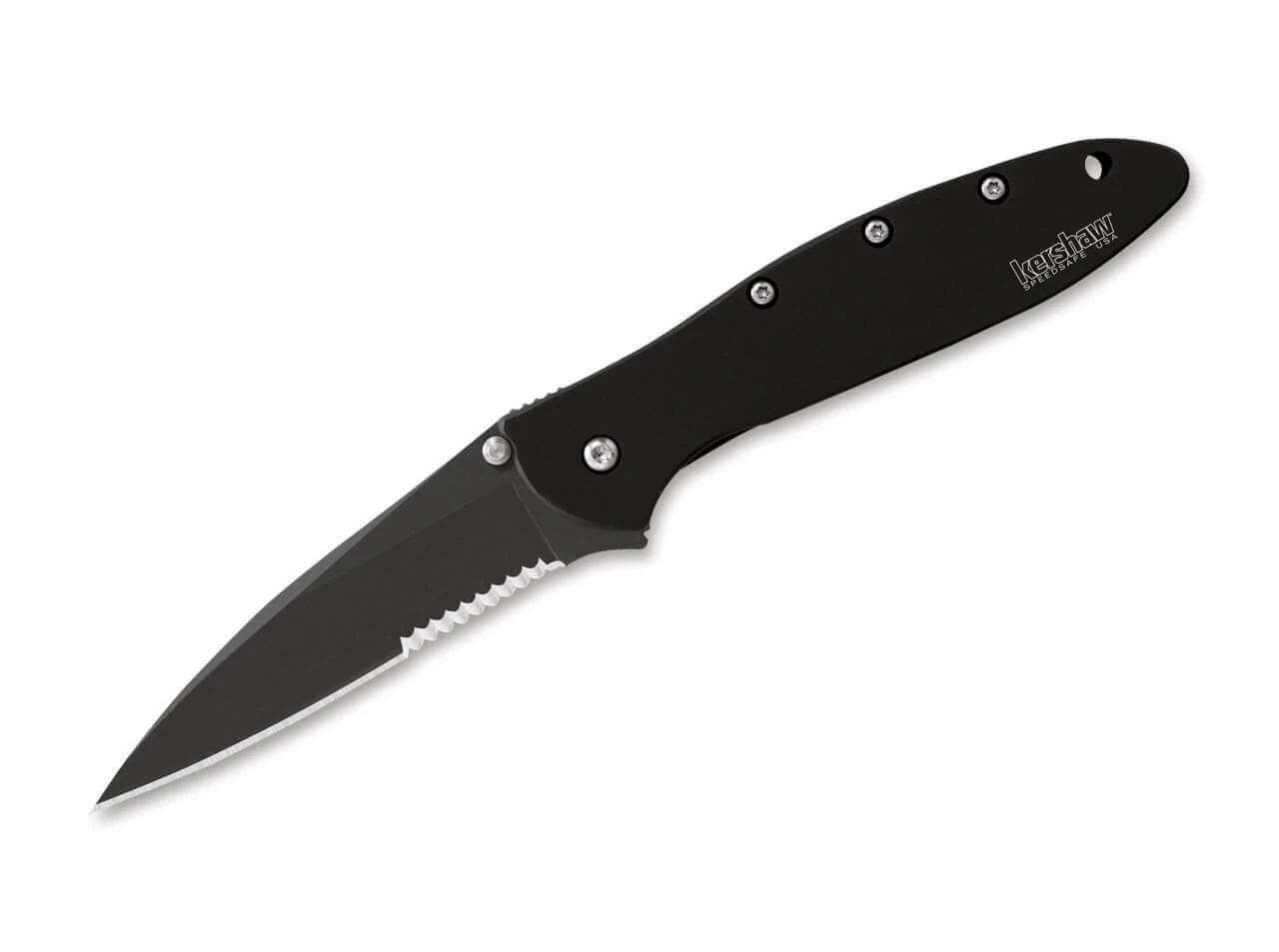 Kershaw Leek Black Serrated 1 Kershaw Leek Black Serrated